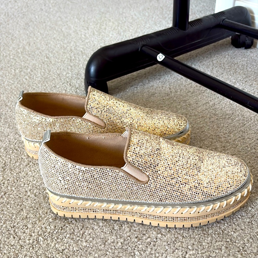Jolimall Gold Glitter Loafer